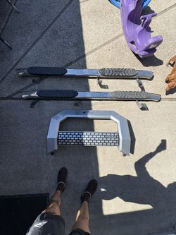 Side steps and front bumper