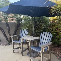 Plywood Bar Heigh Patio Set 