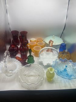 Vintage Colored Glass - Pyrex, Fire King, Corelle,Anchor, Corning Ware