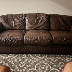 Leather Sofa, Chair And Ottoman $150