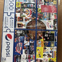 Pepsi, 4 Puzzle Multipack, 500-Piece Novelty Mega Puzzle