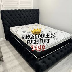 New Queen Bed Frame With Mattress 