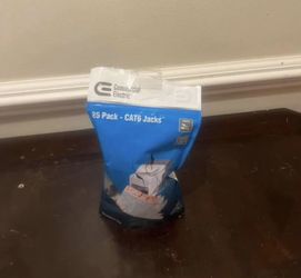 Commercial Electric Cat-6 Jack in White (25-Pack).