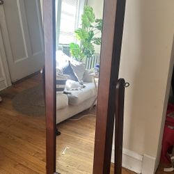 Standing Mirror Jewelry Armoire 