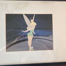 Original 1953 Disney Peter Pan’s Tinkerbell Vanity Mirror Landing Scene Animation Production Cel