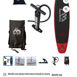 Aqua Marina 12 ft. Monster All-Around Stand-Up Paddle Board, Inflatable SUP + Carry Bag, Paddle X 2, Fin & Many Extras!