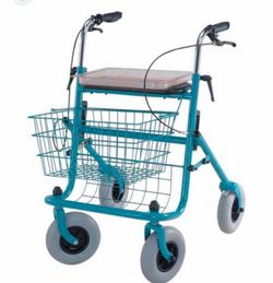 4-Wheel Rollator Walker with Seat and Basket