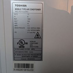 Toshiba Portable Air Conditioner