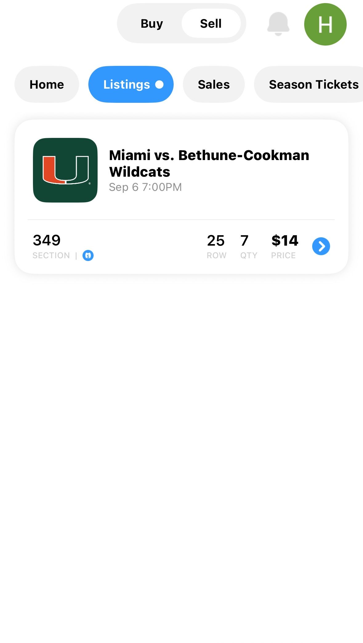 Miami Hurricanes Vs Bethune-Cookman Wildcats