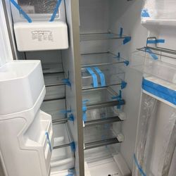 Whirlpool stainless steel brand new side by side fridge with warranty