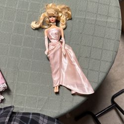 VTG BARBIE DOLL REPRODUCTON 1(contact info removed) STRAWBERRY BLONDE PINK  DRESS MALAYSIA