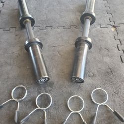 New Condition  Set Of Olympic Dumbell Bars Not the cheap kind below retail price.all info in last pictures.. retails for $110 after tax selling for$60