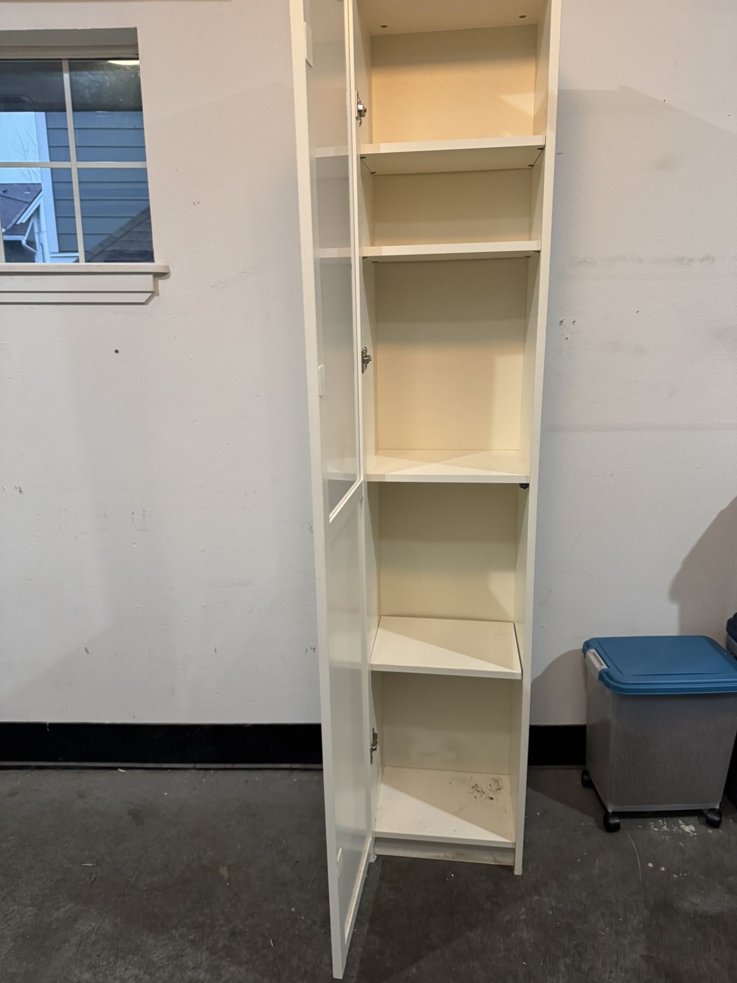 IKEA Billy Bookcase Cabinet with Half Glass/Wood Door