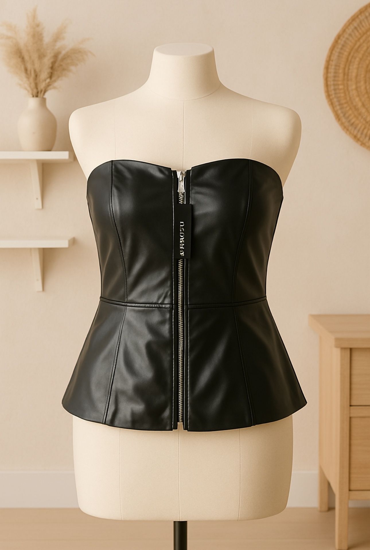 Fashion Nova Faux Leather Top