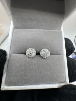 S925 silver moissanite earrings VVS1 GRA certified