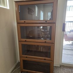 Wooden Glass Door Cabinet