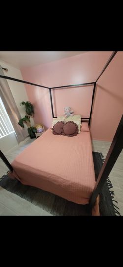 Bed Frame (Full) and Mattress