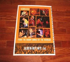 Nirvana From the MUDDY BANKS of the WISHKAH vintage 2 Sided Poster