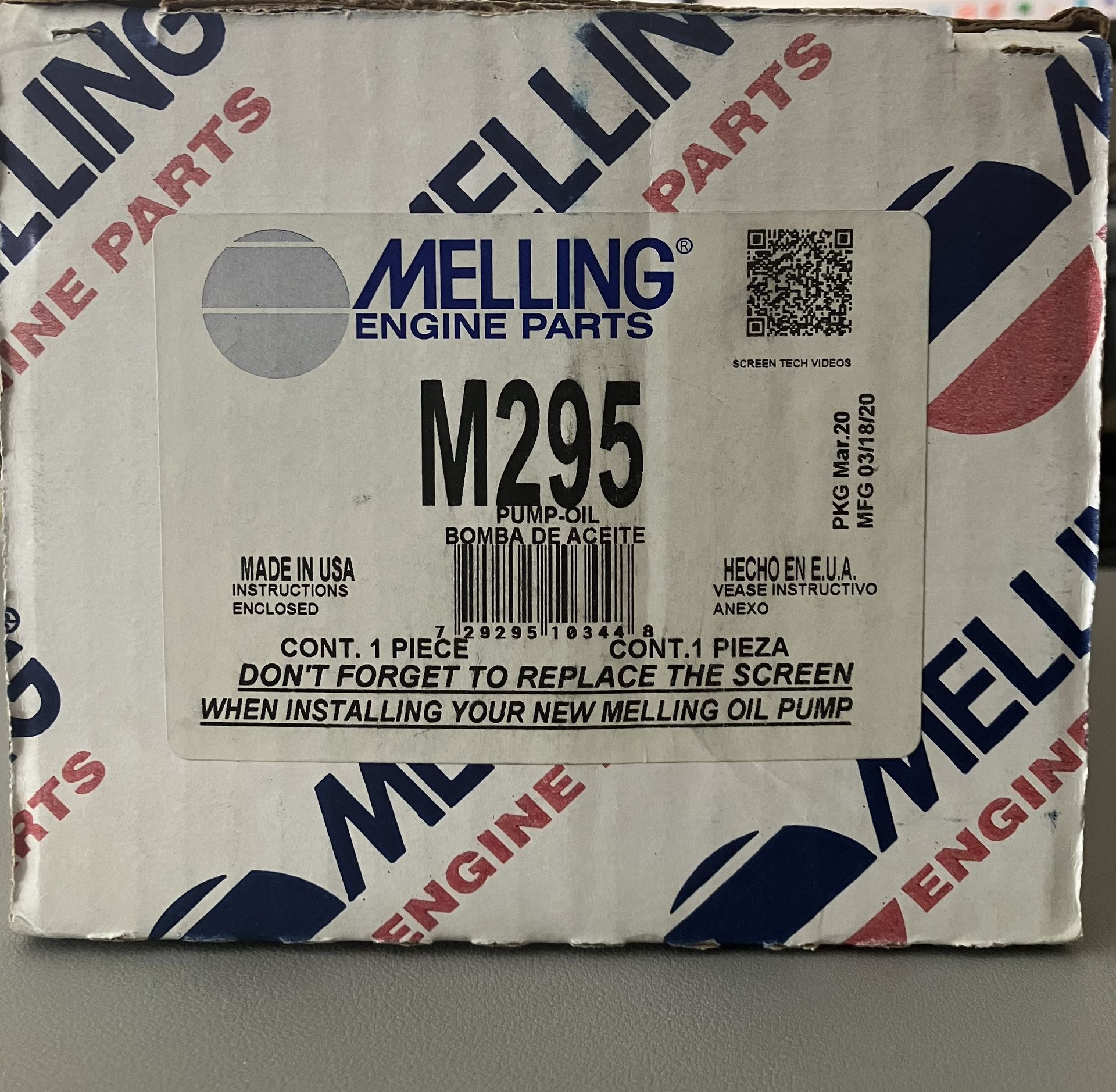 M295 Melling | LS Engine Oil Pump