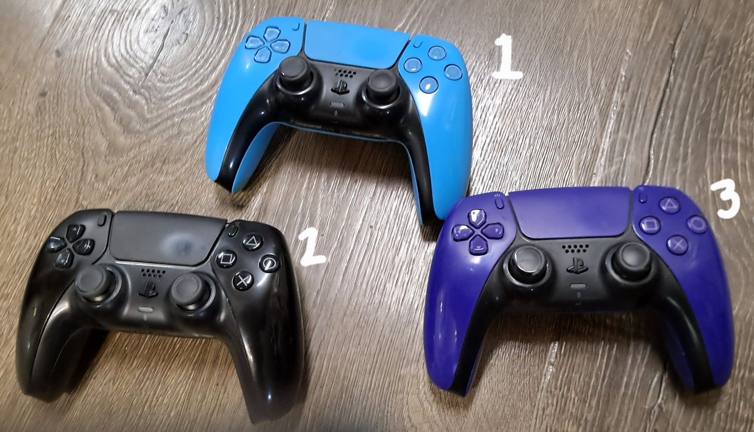 3 PS5 dual sense controllers- read description