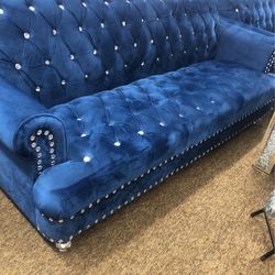 Cute Velvet Sofa And Loveseat.