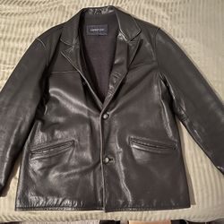 London Fog Men’s Heavy Leather Jacket LARGE