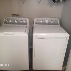 GE Top Loader  Washer and GE Front Loader Dryer