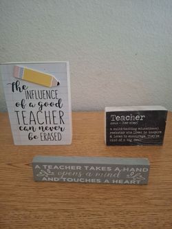 Teacher wood frame messages