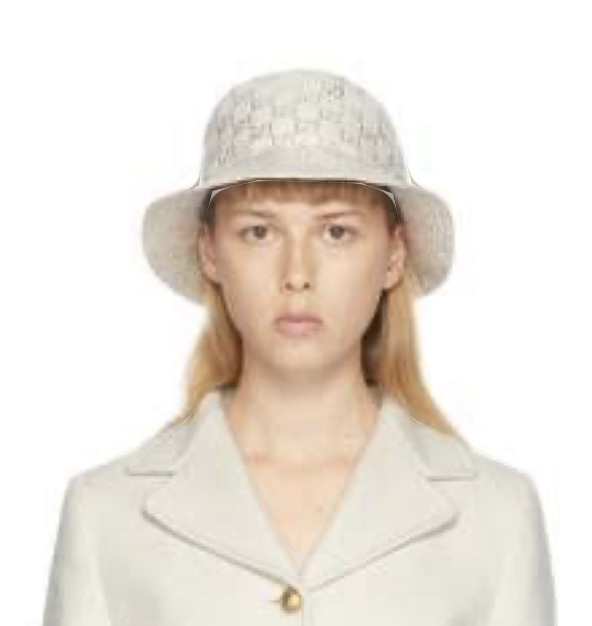 Authentic Brand New GUCCI Lame Bucket hat White/Silver.