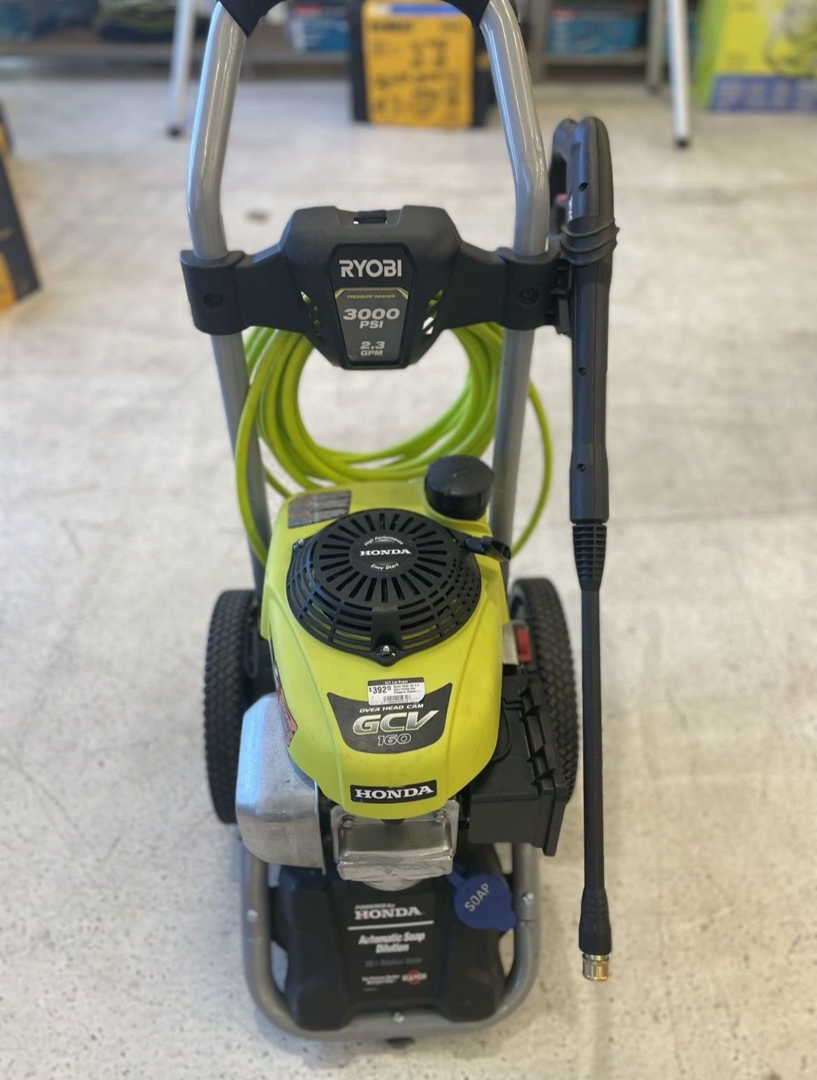 RYOBI 3000 PSI 2.3 GPM Pressure Washer with Honda Gas Motor Ry803001