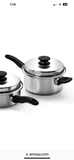 I Cook Cookware Collection 3L and 2L Saucepan With Lid Amway