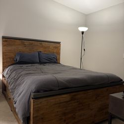 Queen Bed Frame & Mattress