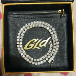 GLD Diamond Tennis Chain- Yellow Gold- 5mm, 18”