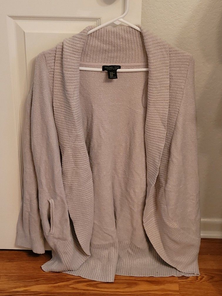Rachel Zoe Gray Cardigan Sweater Size XL 
