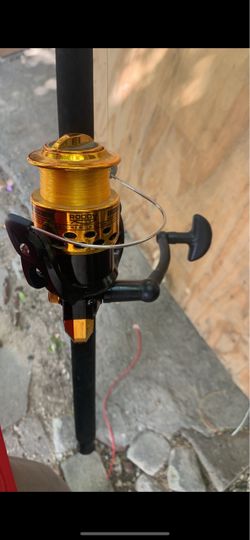 Fishing rod   Holds up to 20 plus pounds I believe up to 105 yds and etc.