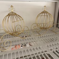 Gold Carriage Center Pieces Decorations 