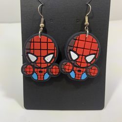 Spider-Man Funko Pop style earrings