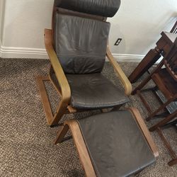 IKEA Poang Leather Chair