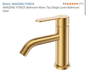 AMAZING FORCE Bathroom Mixer Tap Single Lever Bathroom Gold