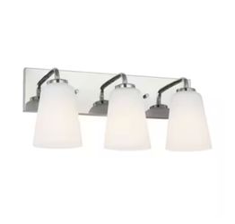 Generation Lighting Miles 18-in 3 Light Polished Chrome Transitional Bathroom Vanity light