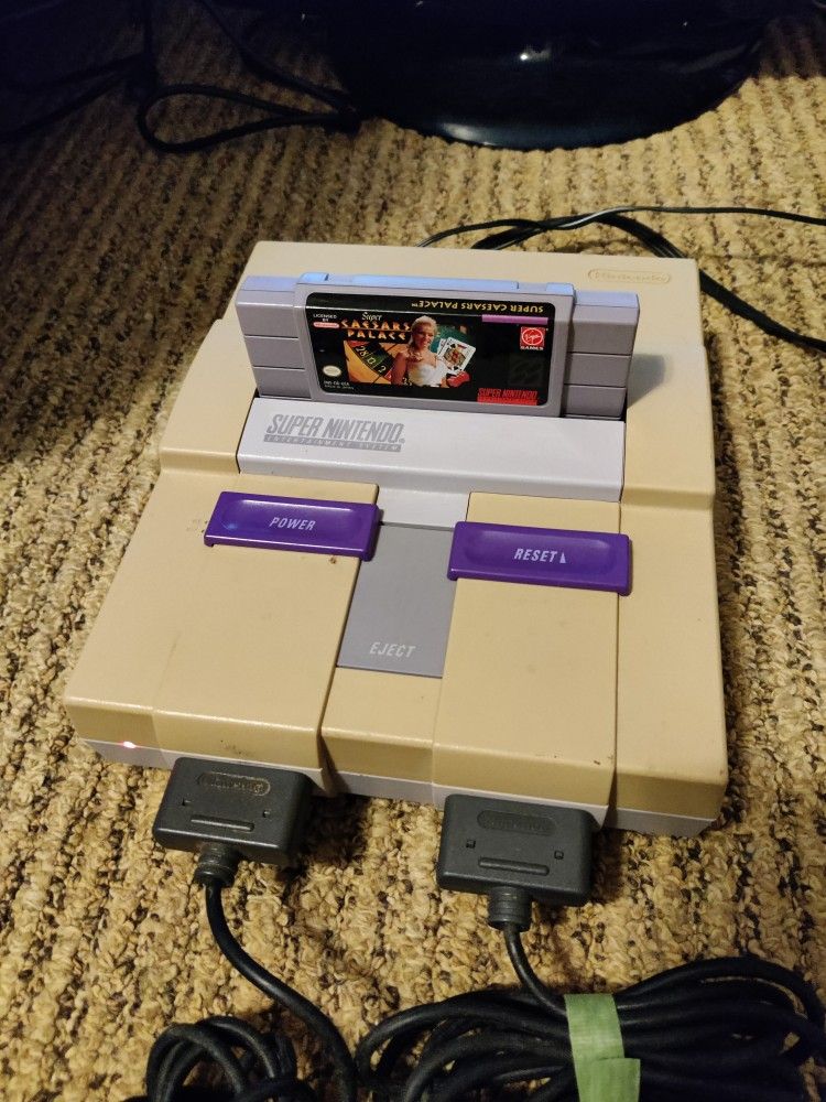 Super Nintendo Sns-001 Original Console Working