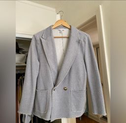 Top Shop cotton pale blue /greyish blue color lightweight relaxed blazer
Jacket women's US 6