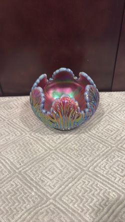 Iridescent Carnival Glass Bowl