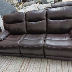 Leather Recliner Sofa