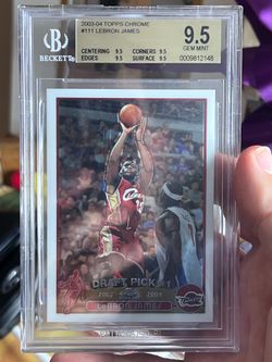 2003 Topps chrome LeBron James #111 BGS 9.5 TRUE GEM