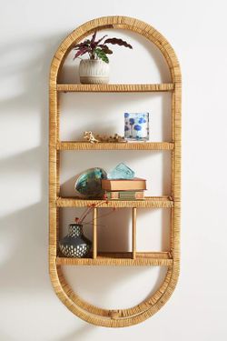 New Rattan Accent Shelf Anthropologie Dupe 