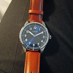 TIMEX LEATHER WATCH NEVER WORN