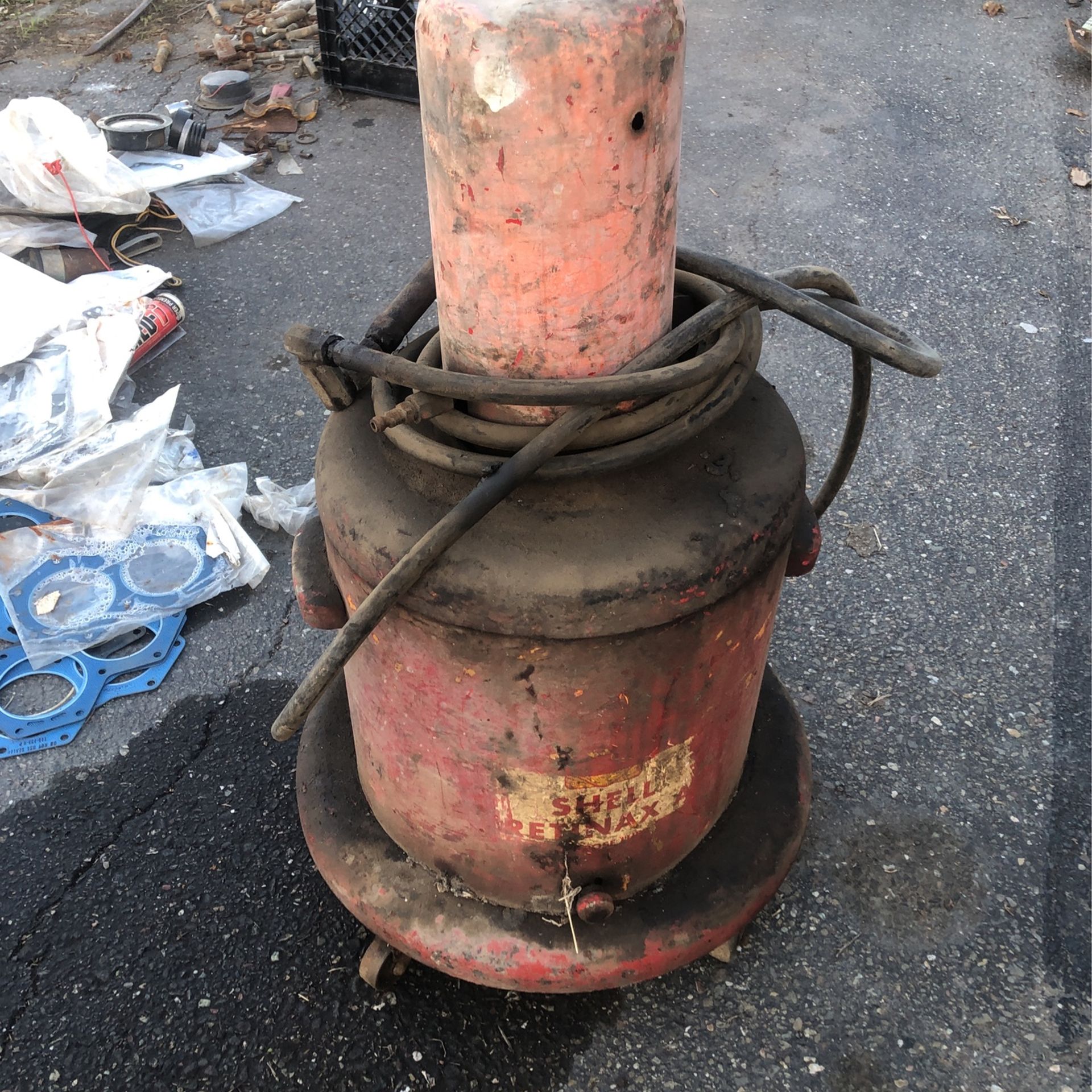 Vintage Tractor Implement Greaser Antique Farm Yard Art