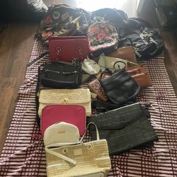 2 Bags Of Purses And Backpack