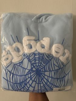 Sp5der Hoodie Sky Blue